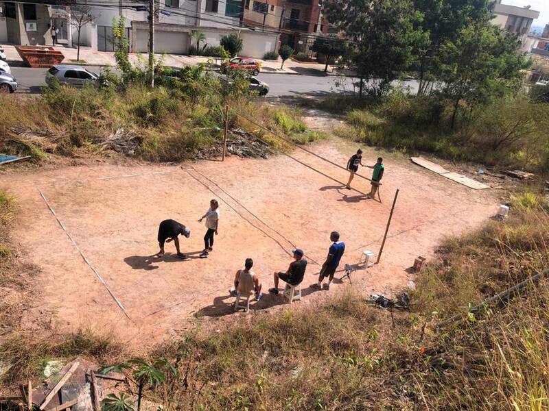 Treino de peteca na rua Maria Heilbuth Surette